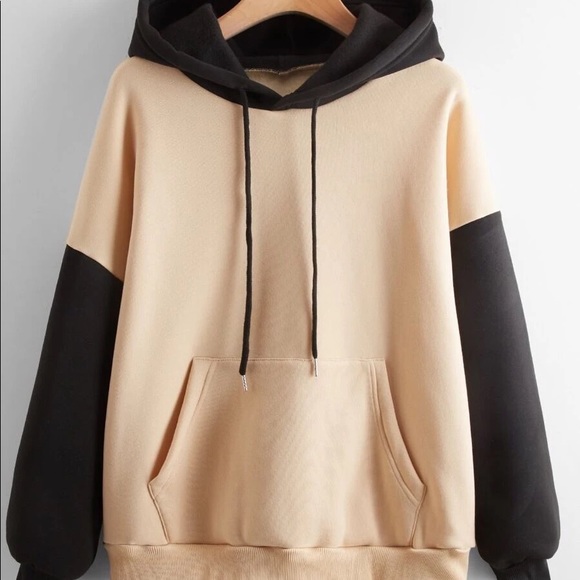 Shein- Colorblock Drawstring Pocket Thermal Lined Hoodie - Picture 4 of 6